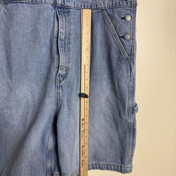 Levi's Overalls Mens Large Blue Denim Bib Shortalls Carpenter Utility Work - Picture 10 of 16